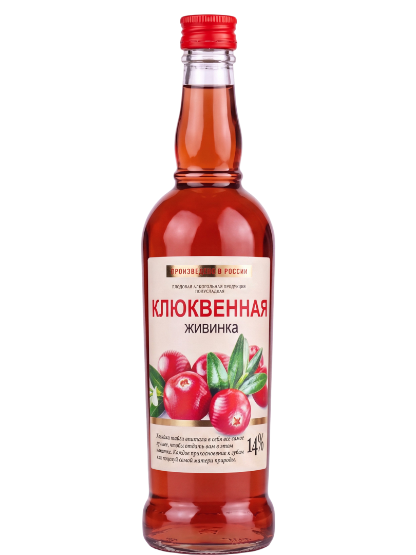 Плодовая алкогольная продукция полусладкая "Клюквенная"