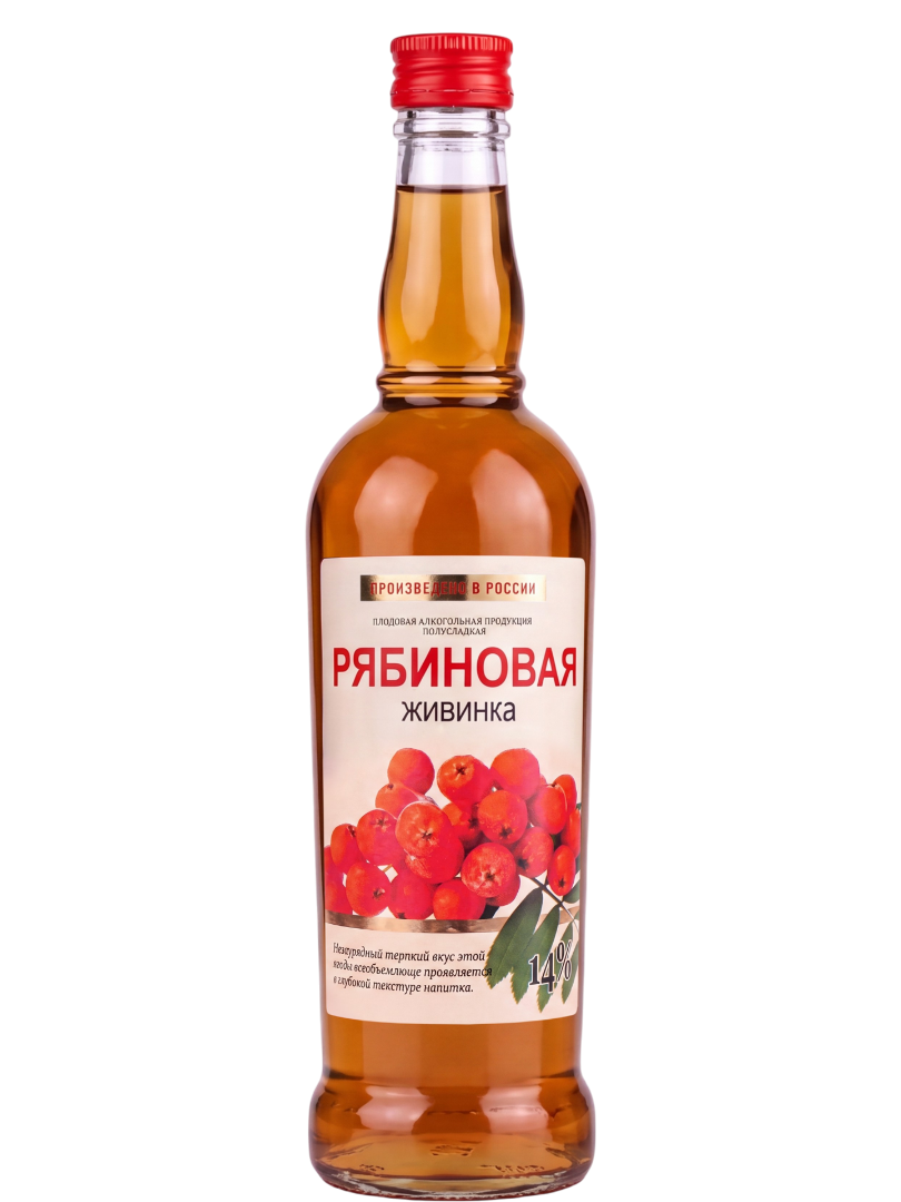 Плодовая алкогольная продукция полусладкая "Рябиновая"